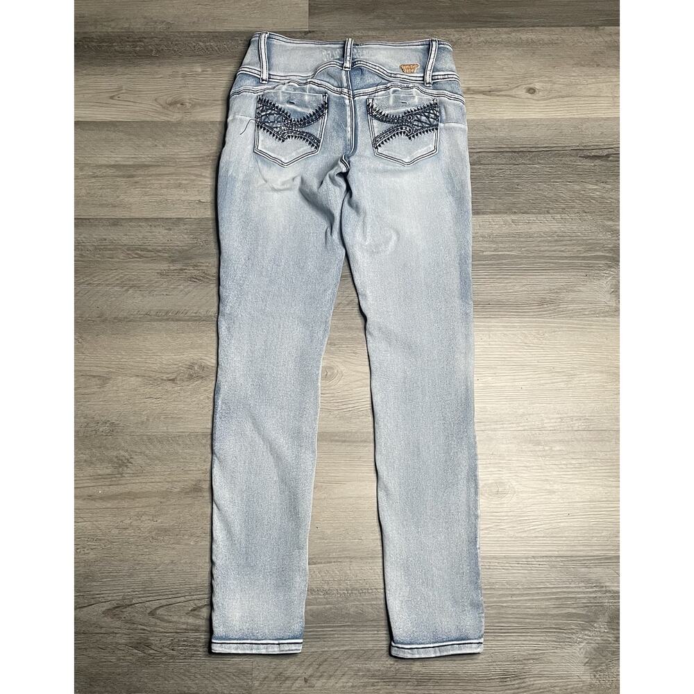 Tush Push Women’s Colombian Style Butt Lifting Jeans High-Rise Light Wash Size 9 - Picture 14 of 16